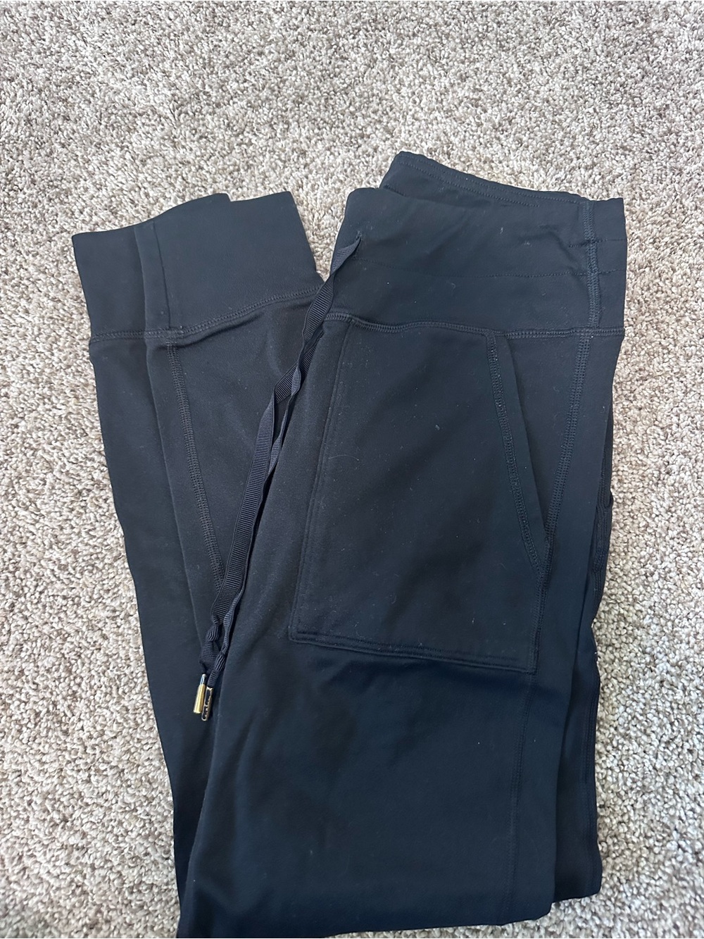 aerie Black High-Rise Athletic Leggings with Side Pockets